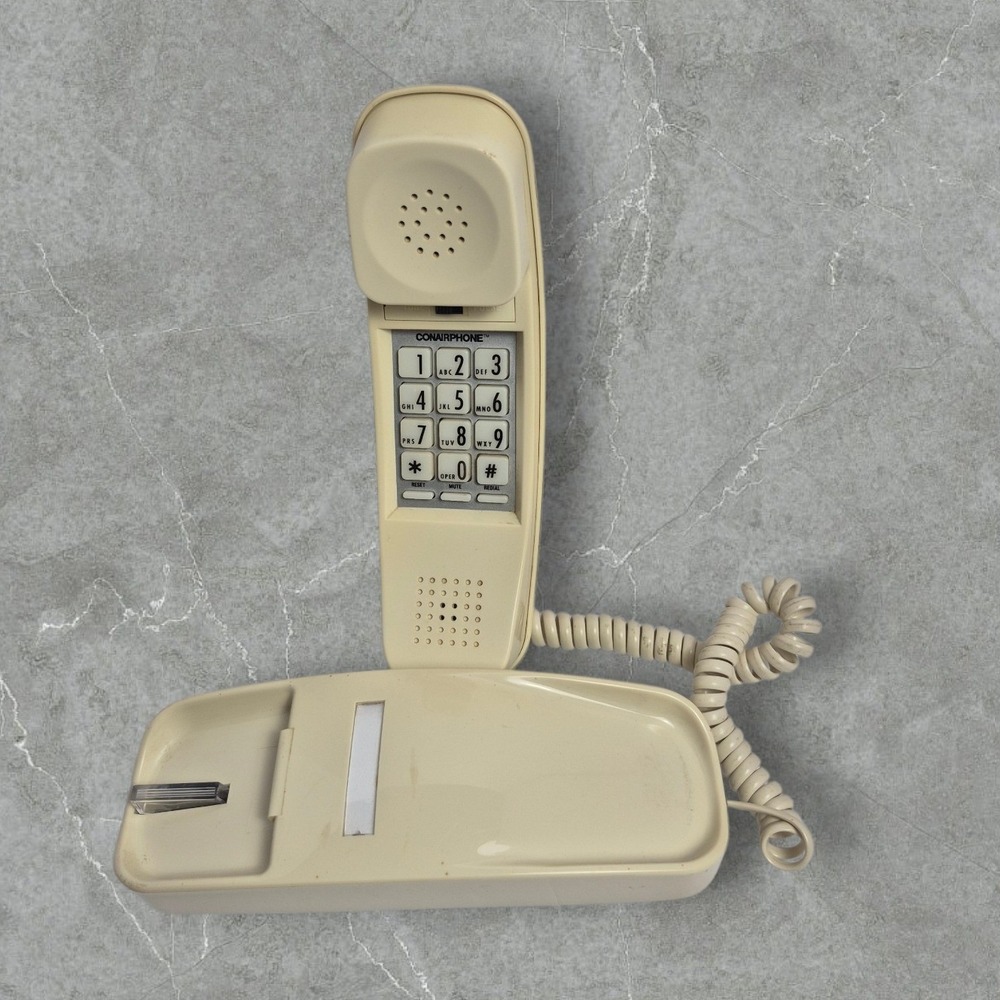 Vintage Conair SW204 Beige Corded Telephone Retro 90s Landline Phone